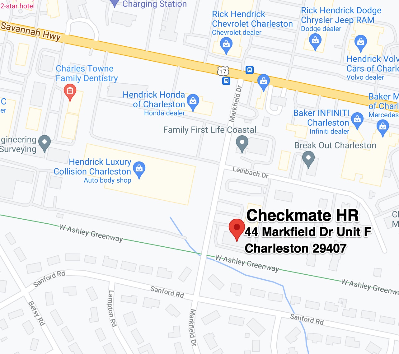 CheckmateHR Charleston Map